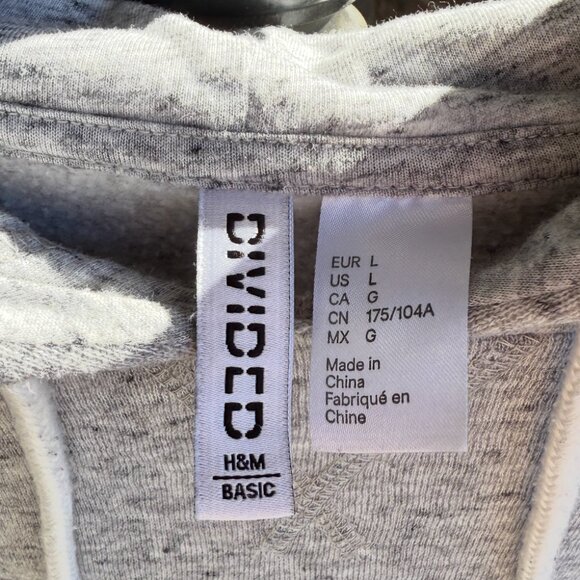 Women's Large Gray Cropped Sweatshirt - Picture 5 of 5